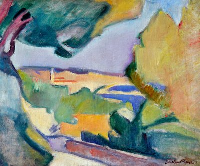 Medelhavslandskap, ca 1907 (olja på duk) av Achille Emile Othon Friesz