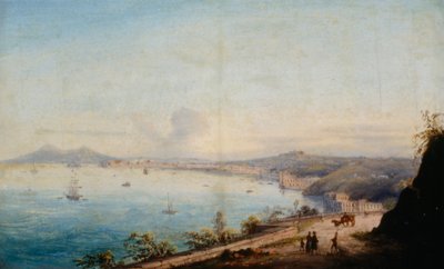 Vägen till Posillipo (olja på duk) av Achille Gigante