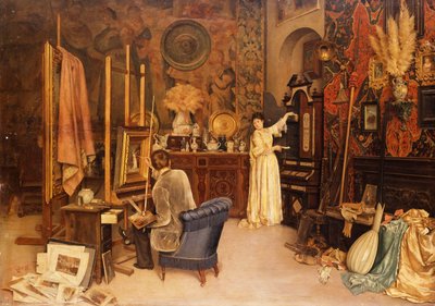 Konstnärens studio av Achille Glisenti