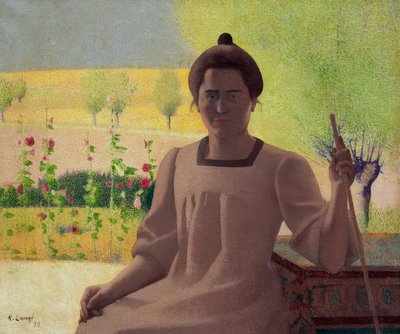 Contrejour - Porträtt av konstnärens fru av Achille Lauge