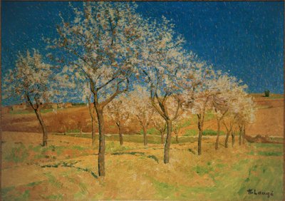 Landskap med blommande träd av Achille Lauge