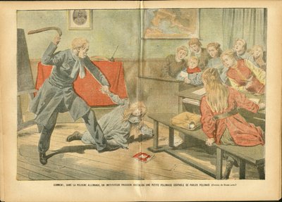 Illustration av Achille Lemot (1846-1909) i Le Pelerin, 02/12/06 - Undervisning, Polen, straff - Lärare av Achille Lemot
