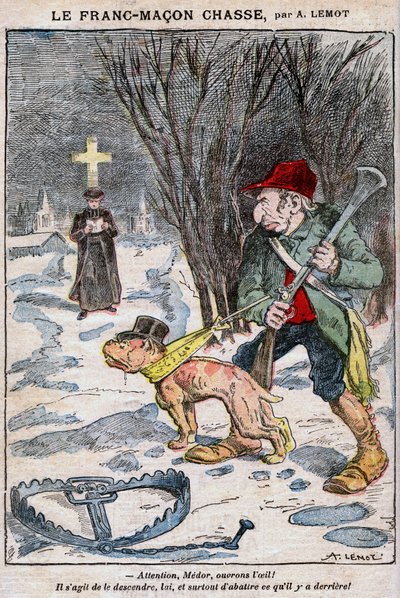Frimurarjakten i Le Pelerin av Achille Lemot