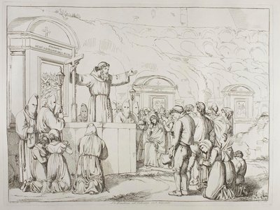 Fredagspredikan i Colosseum av Achille Pinelli