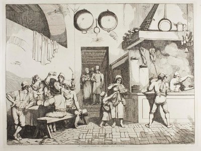 Improvisatören i en osteria av Achille Pinelli