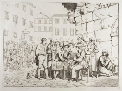 Författaren på Piazza Montanara av Achille Pinelli