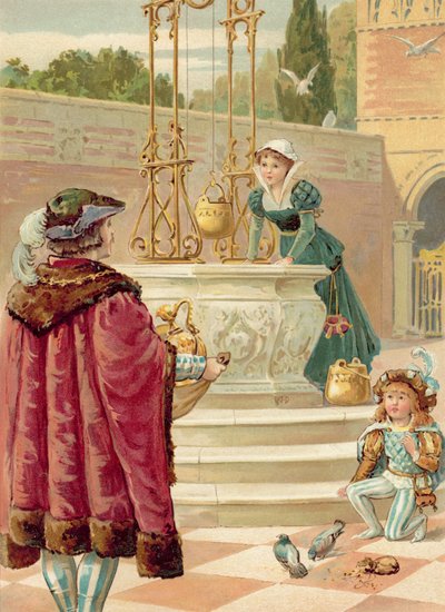 Johannes den troende vid det gyllene palatset (chromolitho) av Ada Dennis
