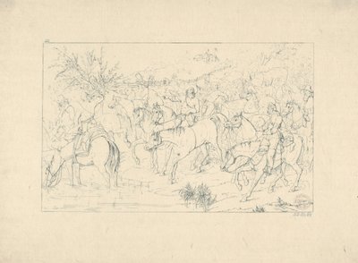 General Stuarts återkomst från Pennsylvania från Confederate War Etchings, 1861-63. av Adalbert John Volck