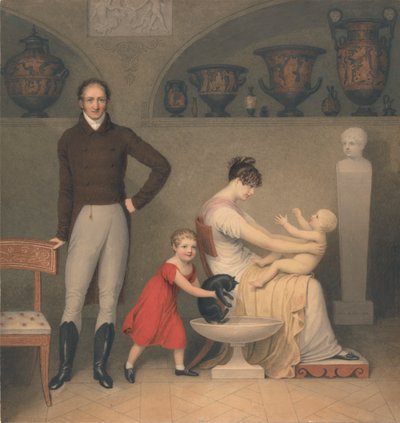 Konstnären och hans familj av Adam Buck
