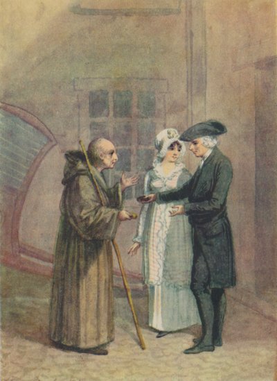 Yorik, munken och Madame L- på Inn Courtyard i Calais, c1760-talet, 1942. av Adam Buck