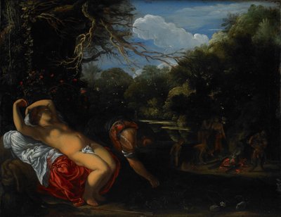Apollo och Coronis av Adam Elsheimer