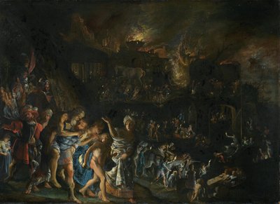Trojas brand av Adam Elsheimer