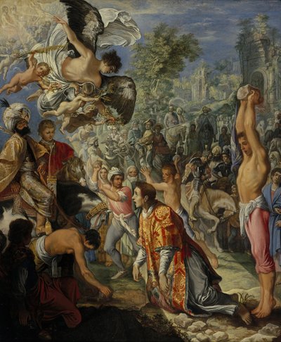 Steningen av Sankt Stefan av Adam Elsheimer