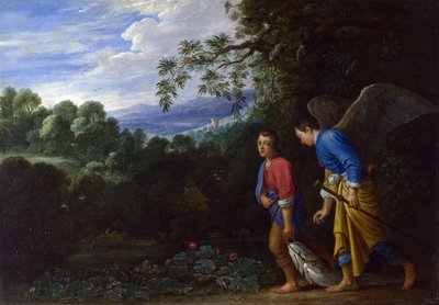 Tobias och ärkeängeln Rafael, ca 1650 av Adam Elsheimer