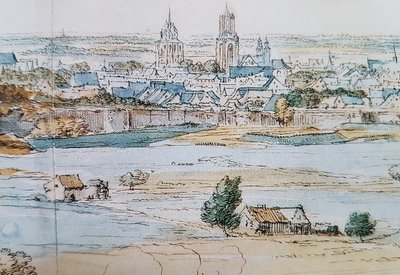 Vy över Maastricht (A F vd Meulen, 1673), detalj 2 av Adam Frans van der Meulen