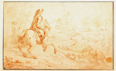 Sanguine-hjortjakt av Adam Van der Meulen (1632-1690) 1600-talets Paris, Louvren av Adam Frans van der Meulen