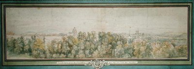 Utsikt över Paris från Gobelins Workshop (wc på papper) av Adam Frans van der Meulen