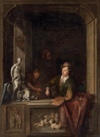 Konstnären i sin ateljé av Adam Johann Braun