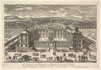 Château de Richelieu en Poictou från entrésidan, 1600-talet. av Adam Perelle