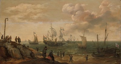 Skickar utanför en kust av Adam Willaerts