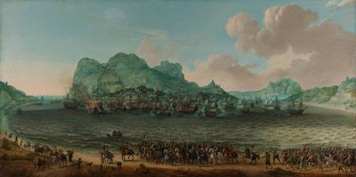 Seger över spanjorerna nära Gibraltar av en flotta under kommando av amiral Jacob van Heemskerck, 25 april 1607 av Adam Willaerts