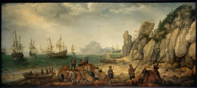 Vildgetjakt på stenig kust av Adam Willarts