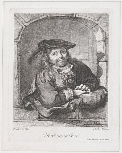 Porträtt av Ferdinand Bol, 1803-08. av Adam von Bartsch
