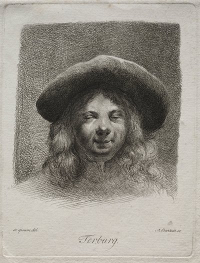 Porträtt av Gerard Terborch. av Adam von Bartsch
