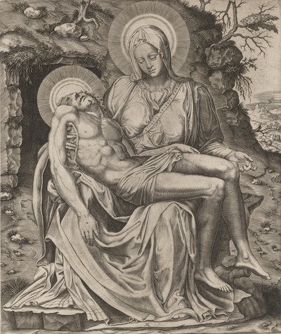 Vatikanen Pietà, 1566. av Adamo Scultori