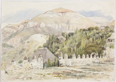 Kyrkhägnad, Metztitlán, Hidalgo, Mexiko (akvarell) av Adela Breton
