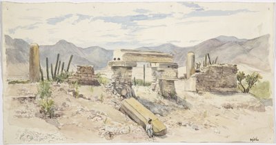 Ruiner vid Mitla, Oaxaca, Mexiko av Adela Breton