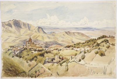 Utsikt nära Guanajuato, Guanajuato State, Mexiko (akvarell) av Adela Breton