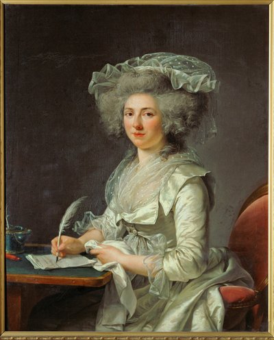 Porträtt av en kvinna (tidigare troddes det vara Mme) (målning på duk) av Adelaide Labille-Guiard