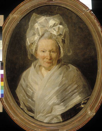 Porträtt av en åldrad kvinna (olja på duk) av Adelaide Labille Guiard