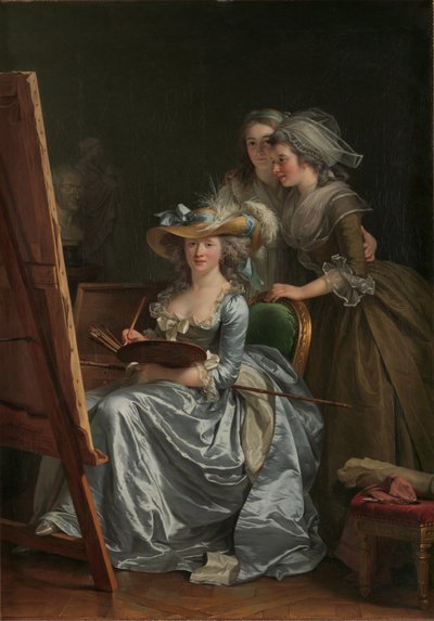 Självporträtt med två elever, Marie Gabrielle Capet och Marie Marguerite Carreaux de Rosemond av Adelaide Labille Guiard