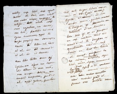 Autografmanuskript av Adele Hugo (andra dotter till Victor Hugo av Adele Hugo