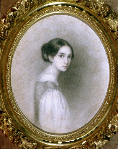 Porträtt av Leopoldine Hugo (1824-43) (teckning) av Adele Julie Hugo