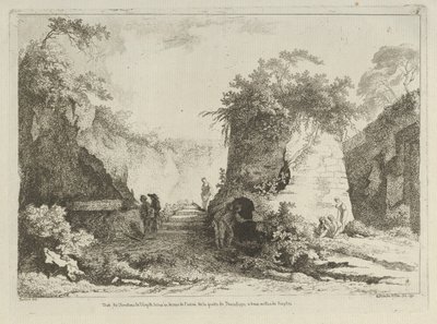 Vy över Vergilius grav från Olika vyer hämtade från naturen... på..., 1700-talet. av Adélaide Allou