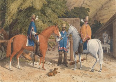 "Rancho vid Concon, mellan Valparaiso och Quillota, 14 januari 1850 [Chile] av Admiral Sir Edward Gennys Fanshawe