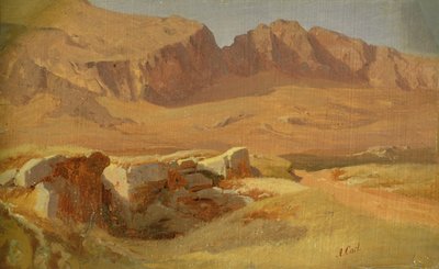 I Sabinbergen (olja på papper monterad på kort) av Adolf Carl