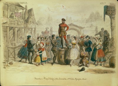 Scenografi för baletten La Esmeralda av C. Pugni, 1849 av Adolf Charlemagne