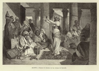 Egypten - Dans i ruinerna vid Karnak av Adolf Closs