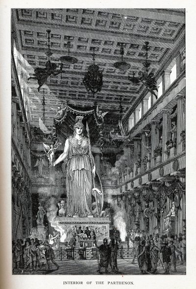 Parthenons inre, 1882 av Adolf Closs