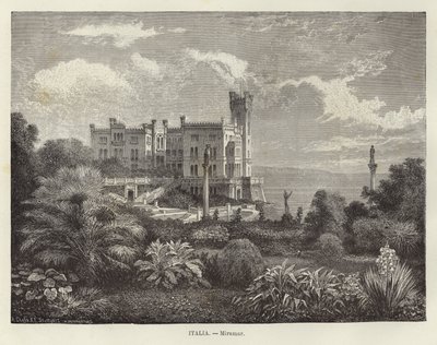 Italien - Miramare slott av Adolf Closs