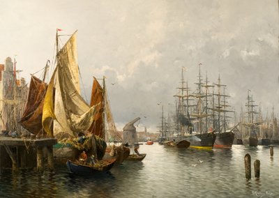 I hamnen i Le Havre av Adolf Kaufmann