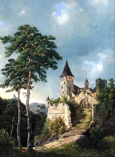Slott i bergen av Adolf Rudolf Holtzhaub