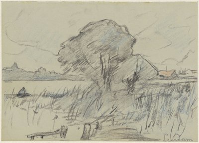 Landskap nära Leerdam av Adolf le Comte