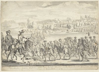 Den sachsiska armén passerade över Vistula den 8 december 1715 av Adolf van der Laan