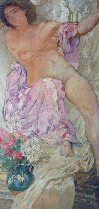 Kvinna med blommor av Adolfo de Carolis