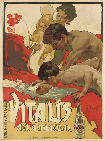 Reklamaffisch för mineralvattnet "Vitalis", 1895 av Adolfo Hohenstein